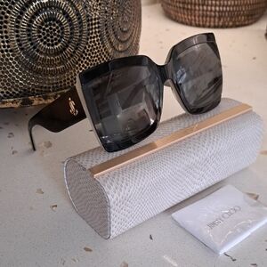 NWOT Jimmy Choo Black And Ivory Sunglasses